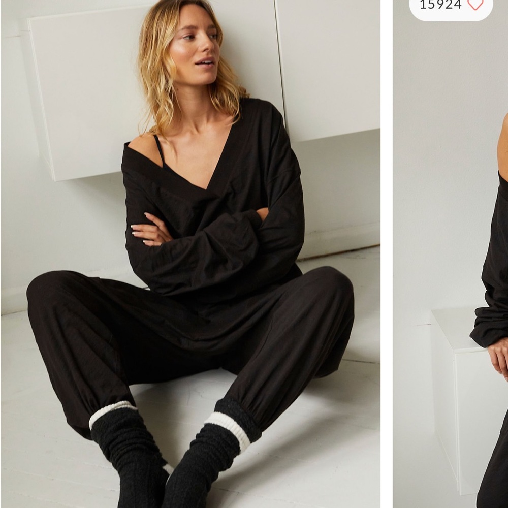 Free People Just Because Onesie in Black size Large